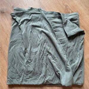 Mushie Sage Green Car Seat & Nursing cover